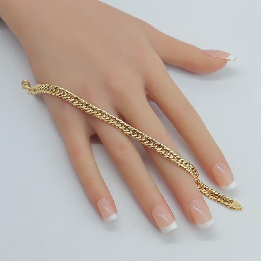 سوارة ذهب الجنزير عيار 18 وزن 2.95 جرام