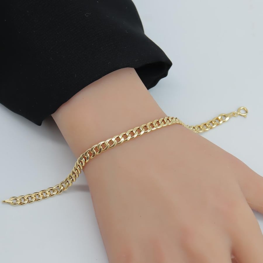 سوارة ذهب جنزير عيار 18 وزن 2.27 جرام
