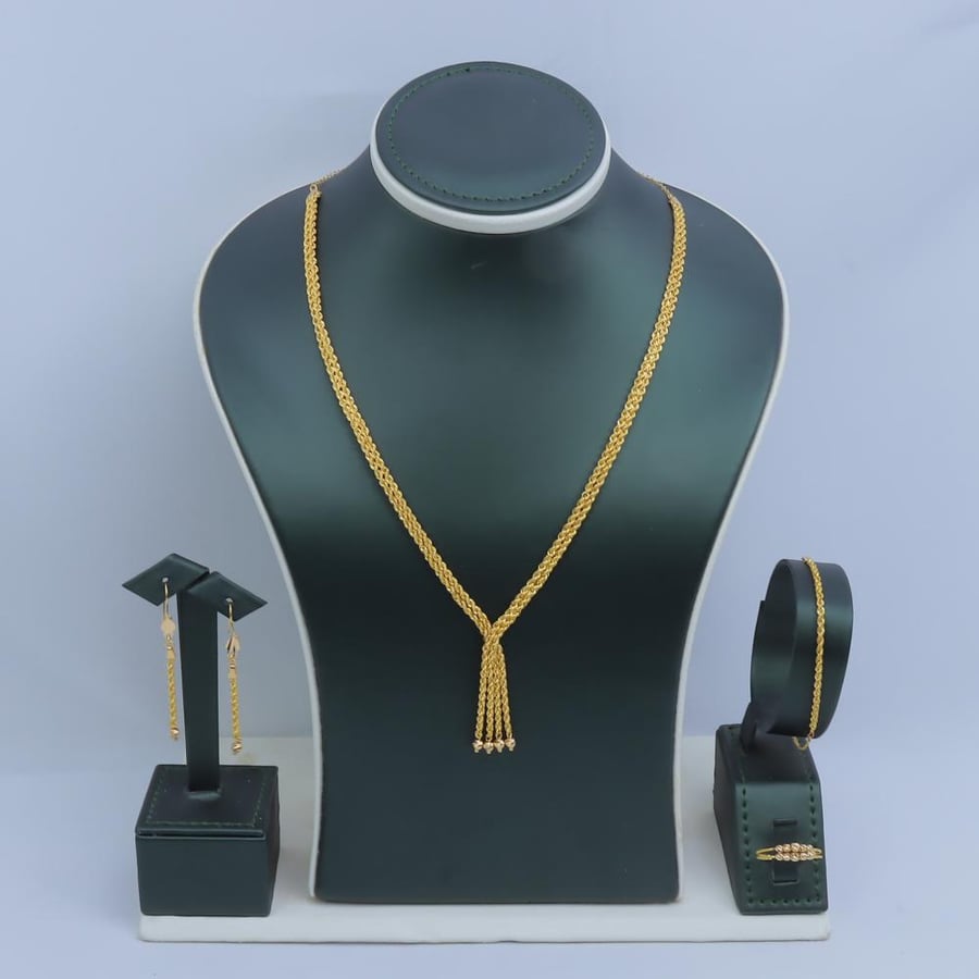 طقم ذهب المبروم عيار 21 وزن 12.75 جرام
