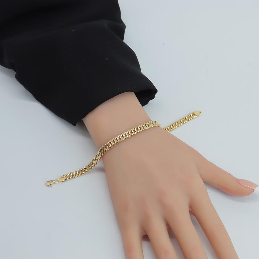 سوارة ذهب الجنزير عيار 18 وزن 2.95 جرام
