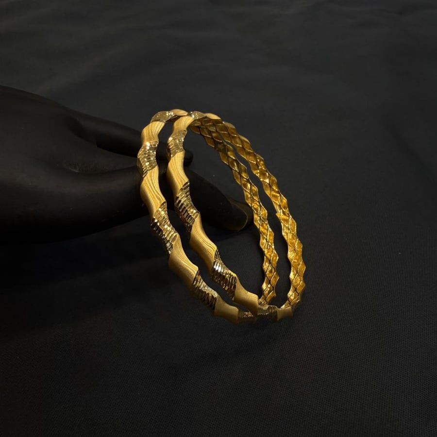 Sugar cane bracelets, 21 karat