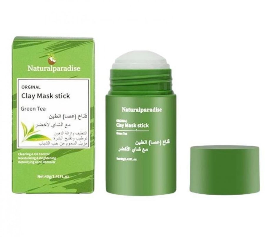 قناع (عصا) الطين مع الشاي الاخضر