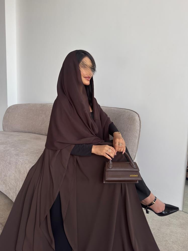 بلاك بيري اسود مع شيفون بني أكمام استرتش
