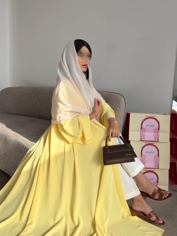 كريب مغسول اصفر