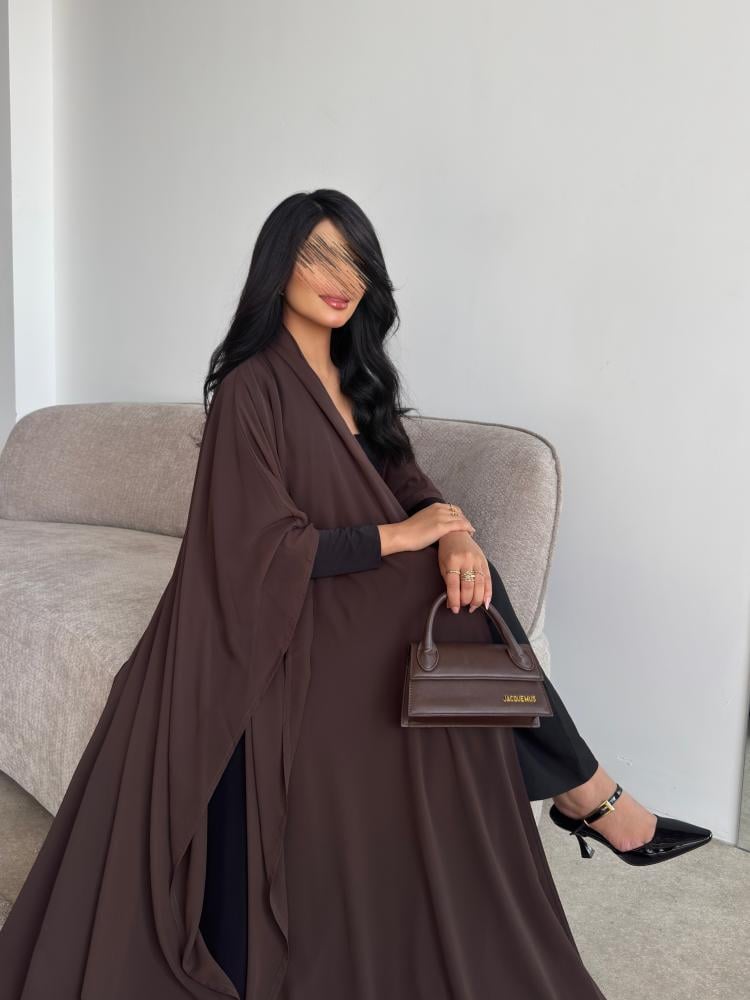 بلاك بيري اسود مع شيفون بني أكمام استرتش