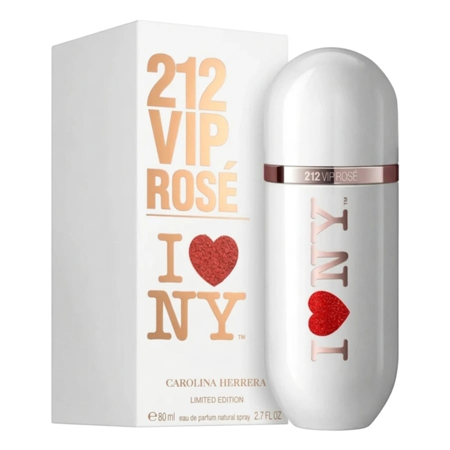 عطر كارولينا هيريرا 212 VIP روز آي لوف نيويورك لمتيد 80 مل مع علبته