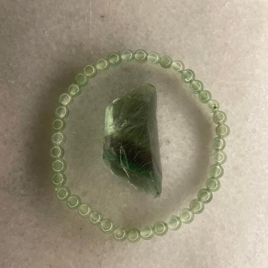 Bracelet of natural aventurine stone