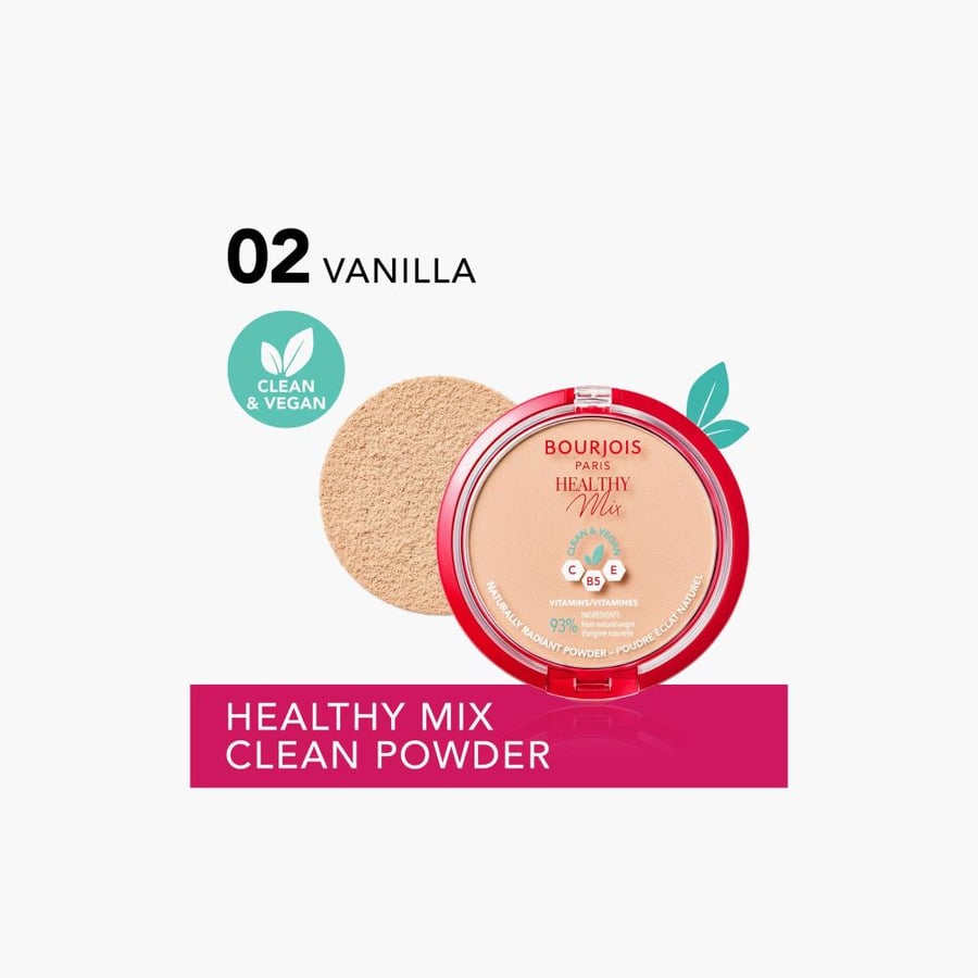 بورجوا Healthy Mix Clean بودرة مضغوطة - 02 Vanilla - 11 جم