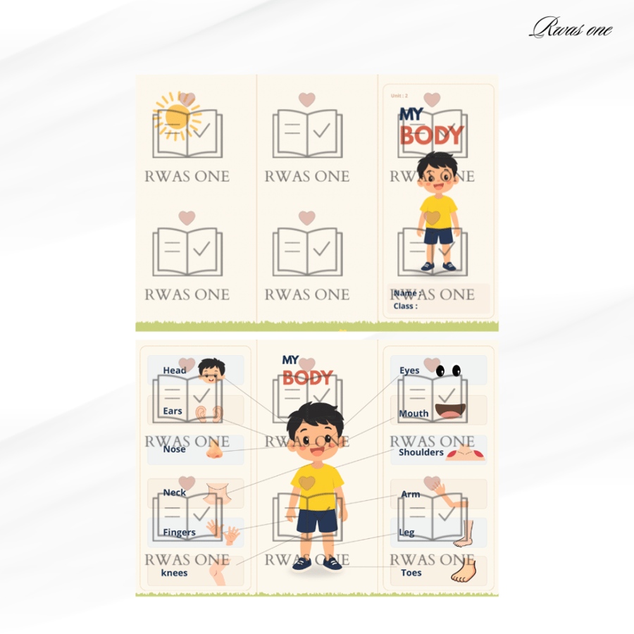 مطوية انجليزي اول ابتدائي ( My body )