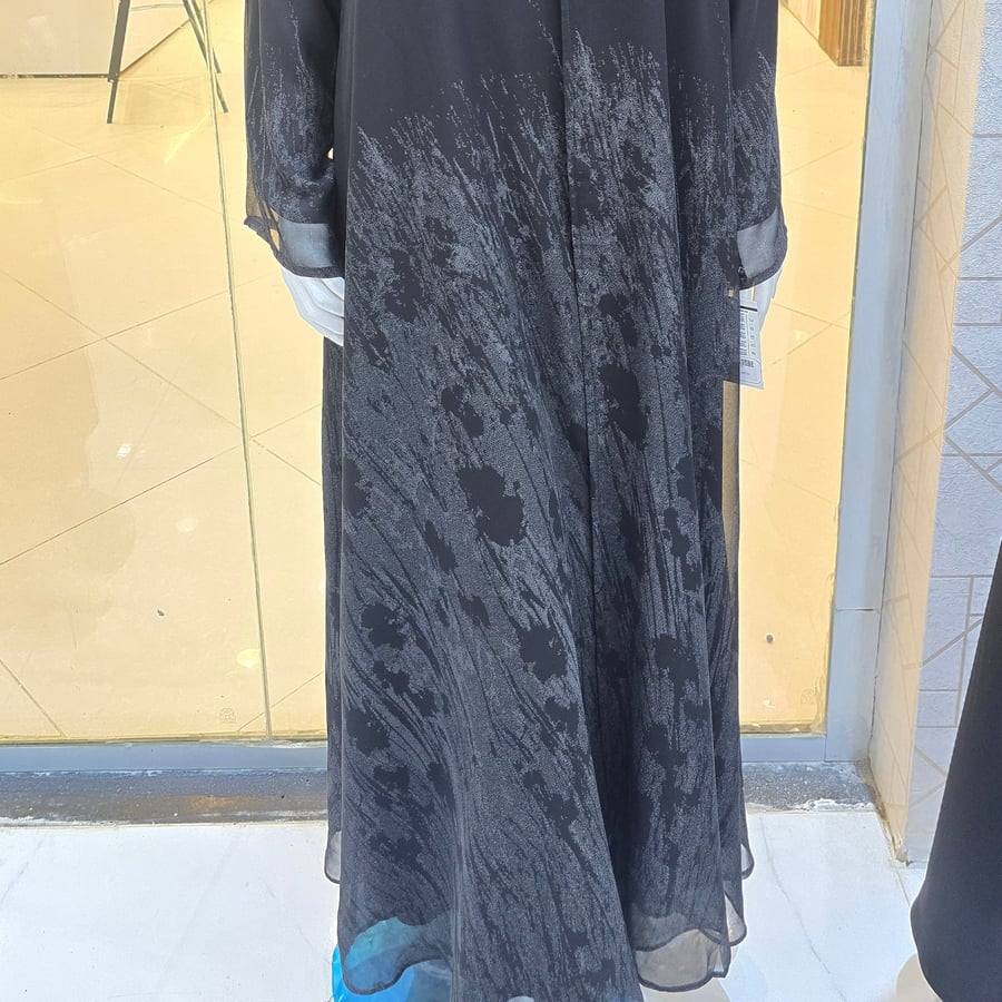 عباية شيفون مشجر