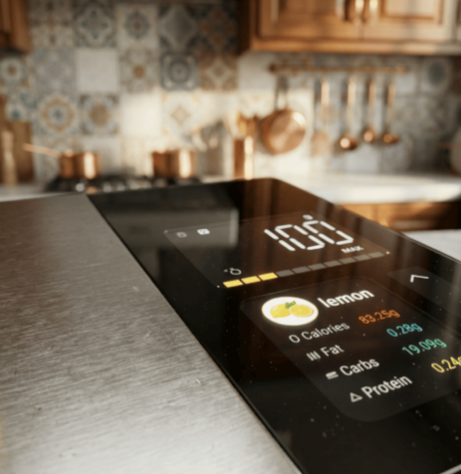 Food analysis scale through mobile application