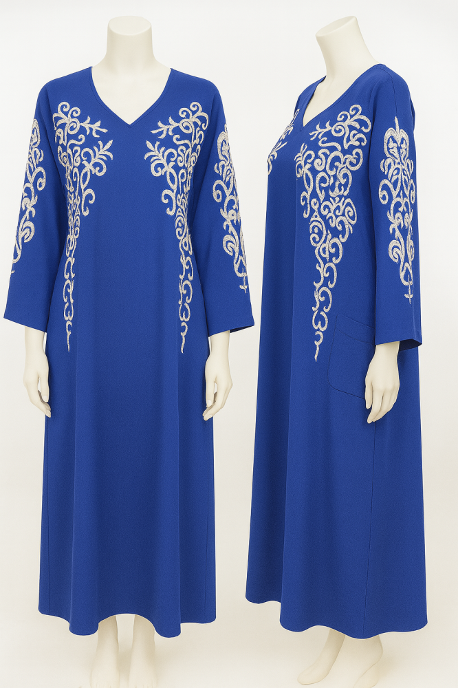Long home jalabiya, embroidered, soft