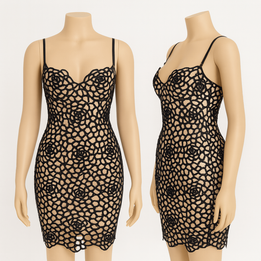 Short evening dress lace
