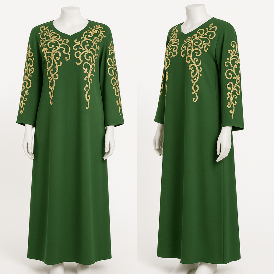 Long home jalabiya, embroidered, soft