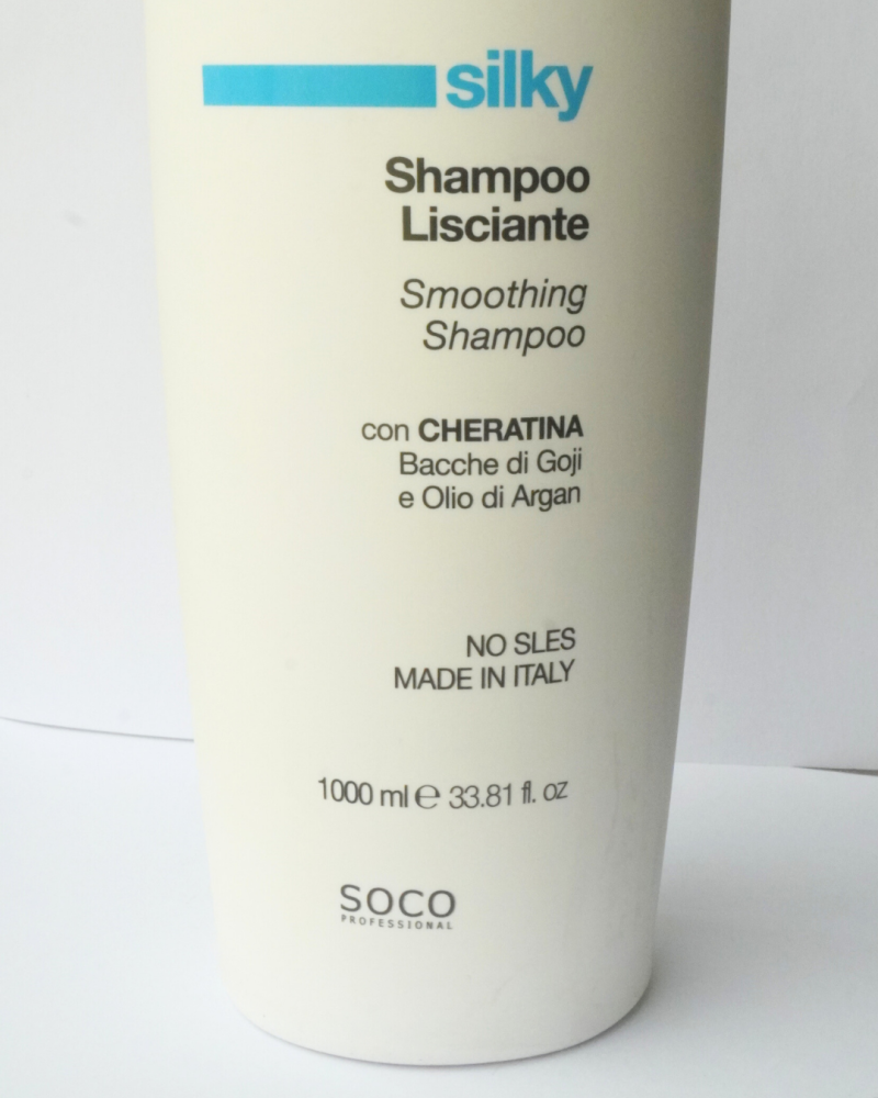Silky - 1000 ml Smoothing and Frizz Control Shampoo with Keratin, Goji Berries, and Argan Oil