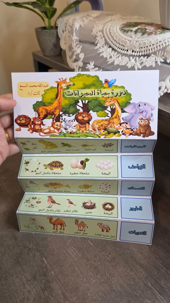 مطوية دورة حياة الحيوانات PDF