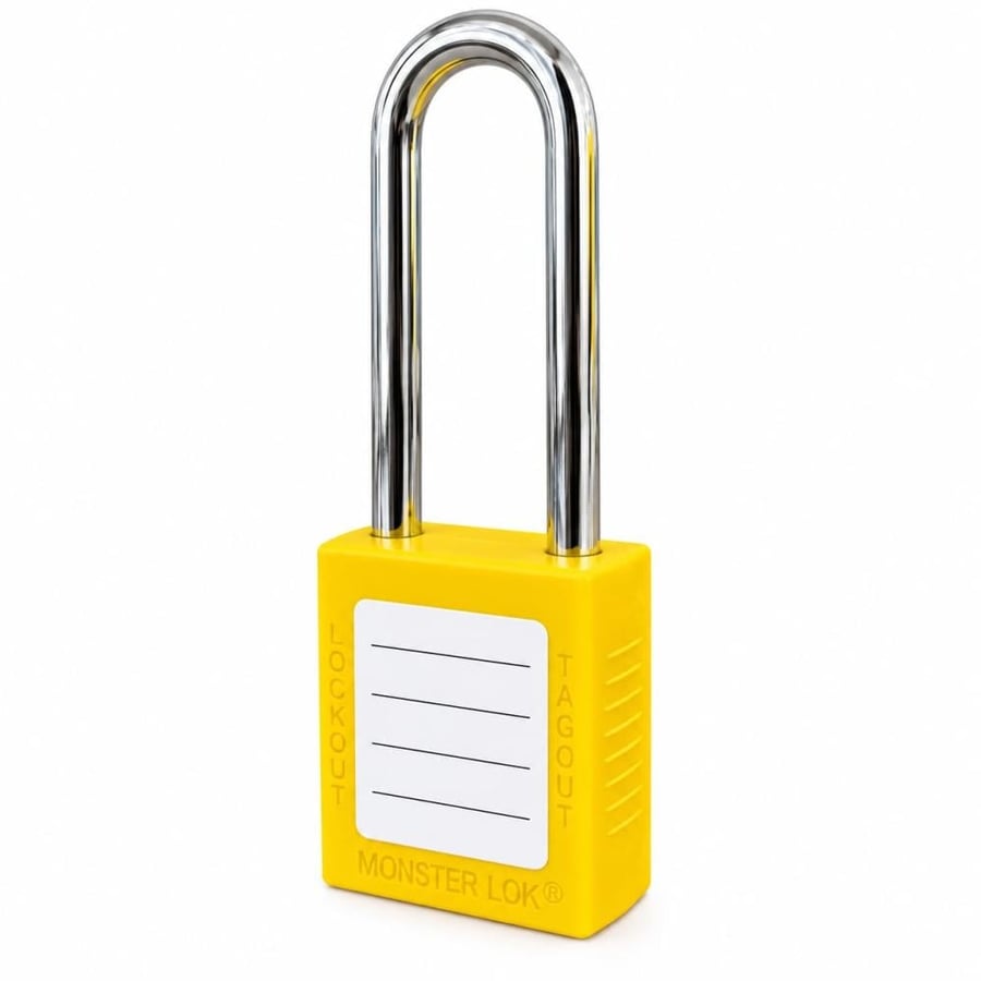 قفل أمان - Safety Padlock ماركة LOTO مونستر لوك بحلقة فولاذ طويلة 80 م