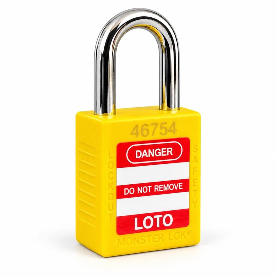 قفل أمان - Safety Padlock ماركة LOTO مونستر لوك بحلقة فولاذ قصيرة 38 م