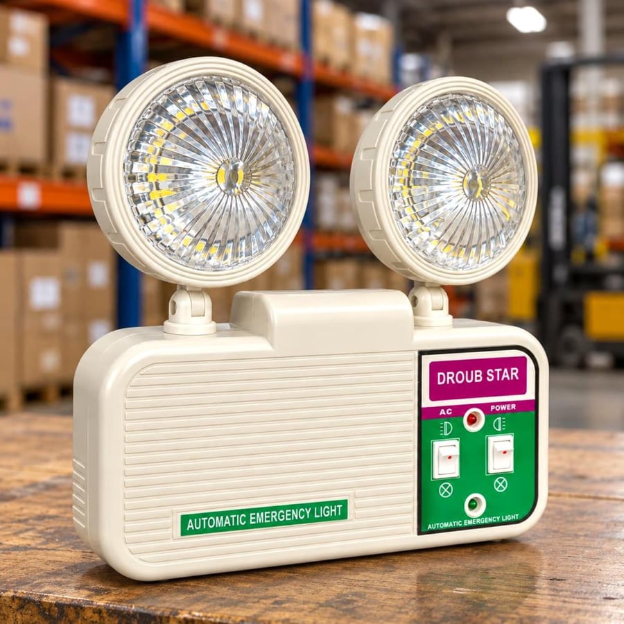 كشاف طوارئ شحن كهرباء جداري مزدوج LED دروب ستار DROUB STAR