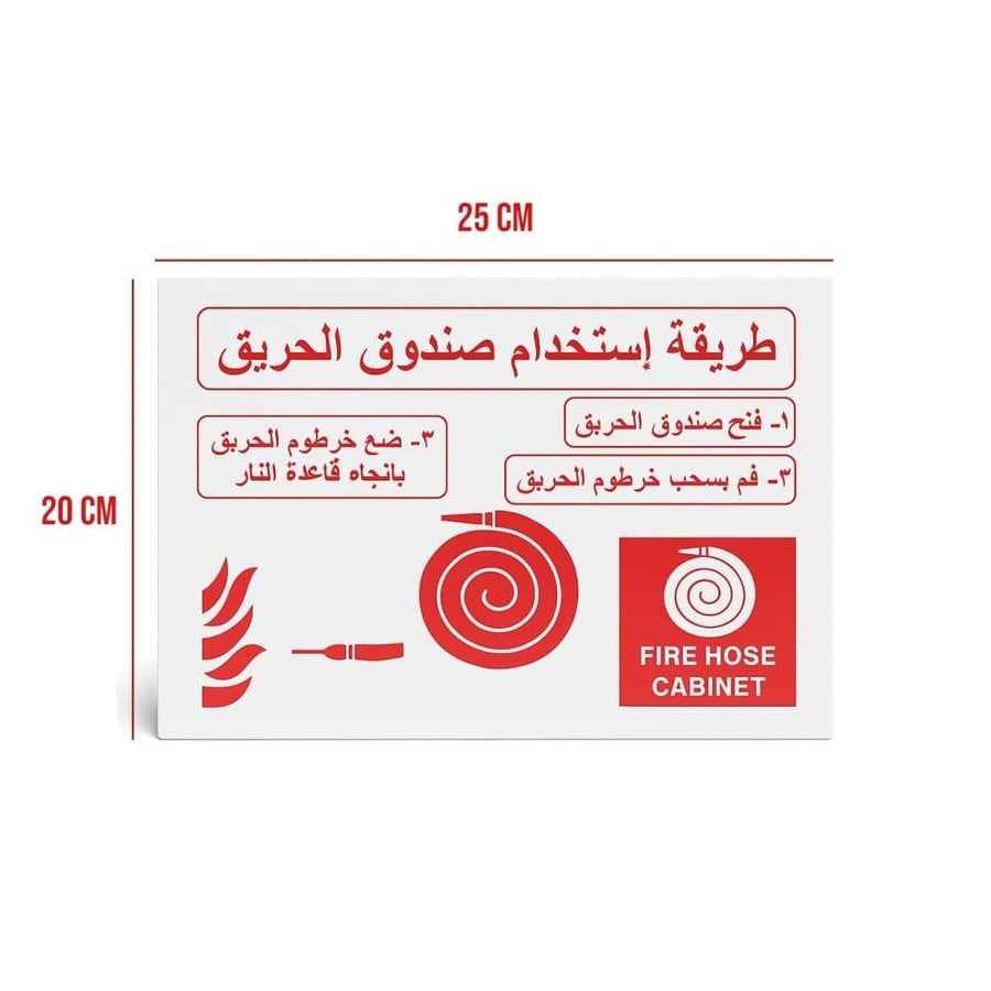 لوحة طريقة استخدام صندوق الحريق