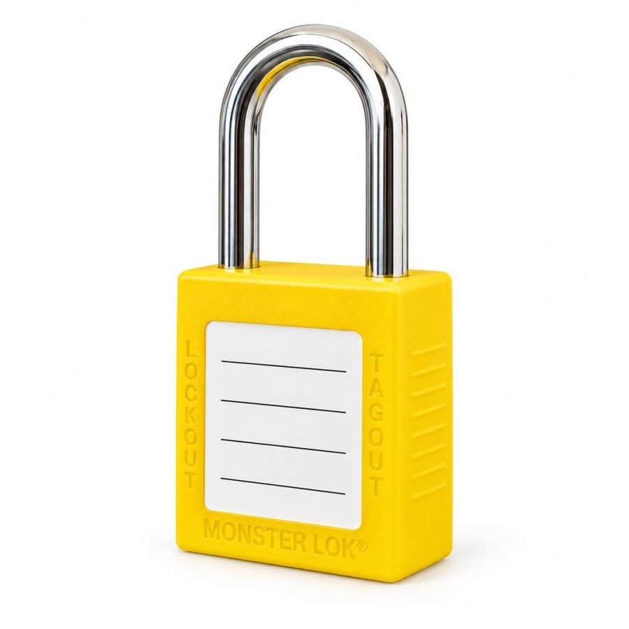 قفل أمان - Safety Padlock ماركة LOTO مونستر لوك بحلقة فولاذ قصيرة 38 م