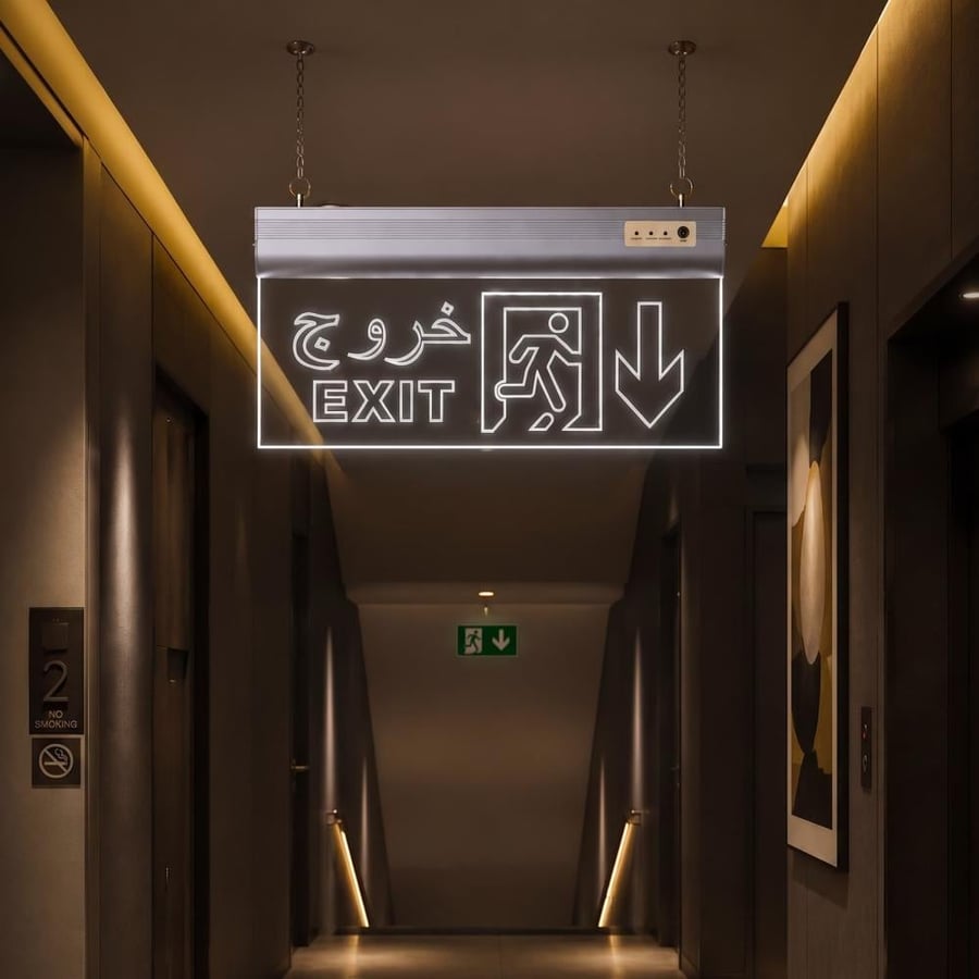 Single-Sided LED Emergency EXIT Sign Down Arrow