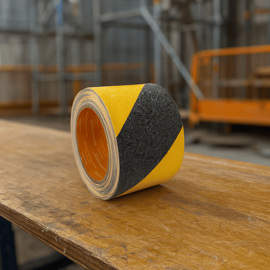 مانع انزلاق لاصق Anti Slip Tape أصفر أسود 7.5 سم - 5 متر