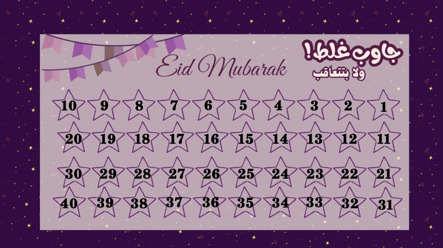 جاوب غلط ولا بتتعاقب ( بثيم عيد الفطر المبارك )