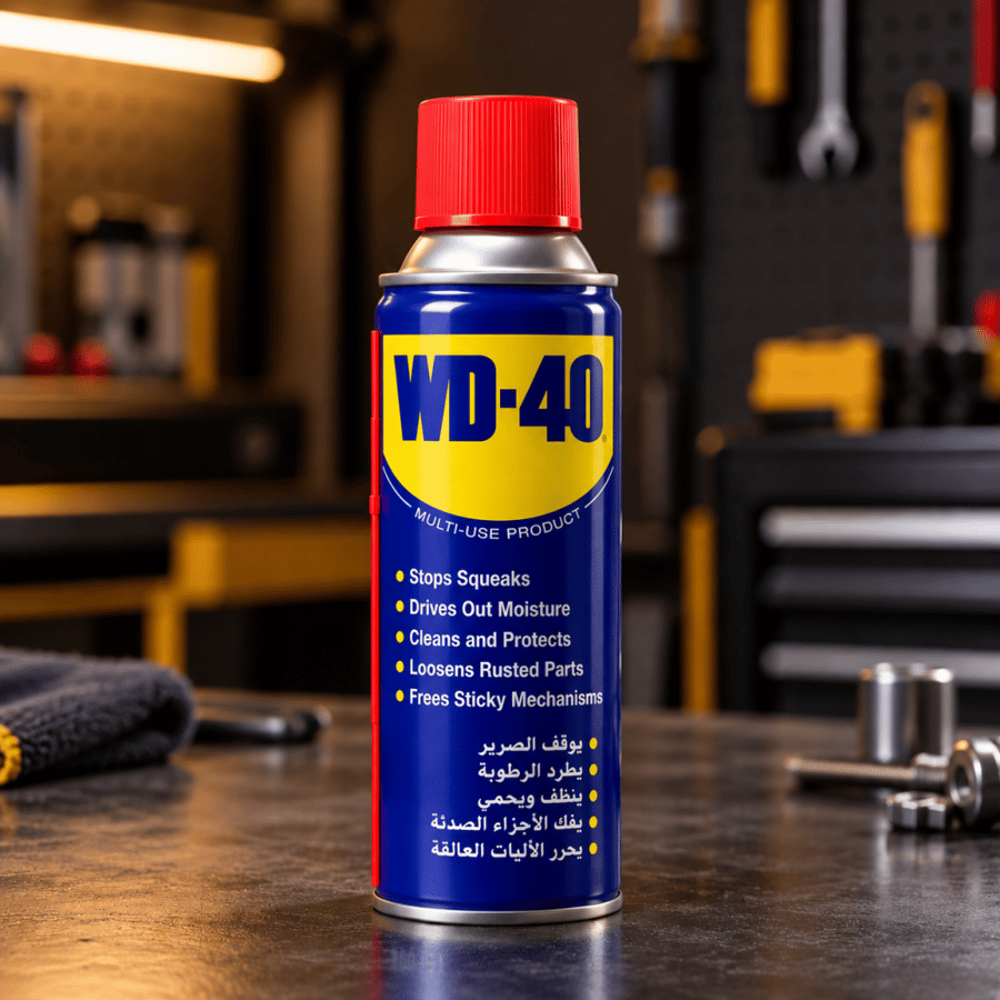 بخاخ WD-40 الأصلي متعدد الاستخدامات – مزيل صدأ وتشحيم وحماية
