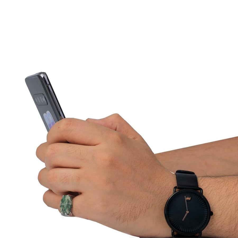 خاتم فضة شنكار أخضر خريطة عيار 925