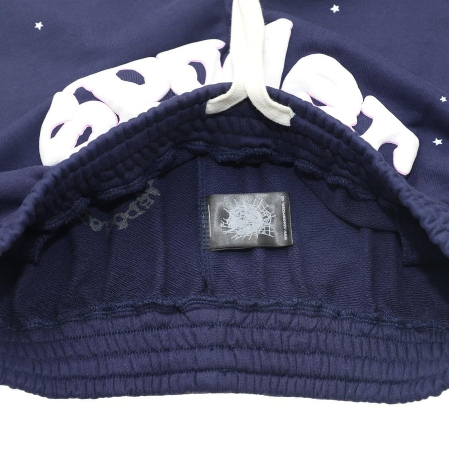 شورت سبايدر او جي نيفي | Sp5der OG Web Logo Sweat Short Navy ️