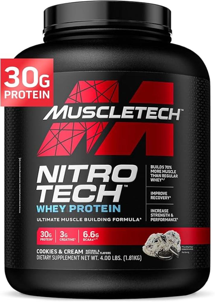 Muscletech nitrotech  cookies & cream 4 ibs