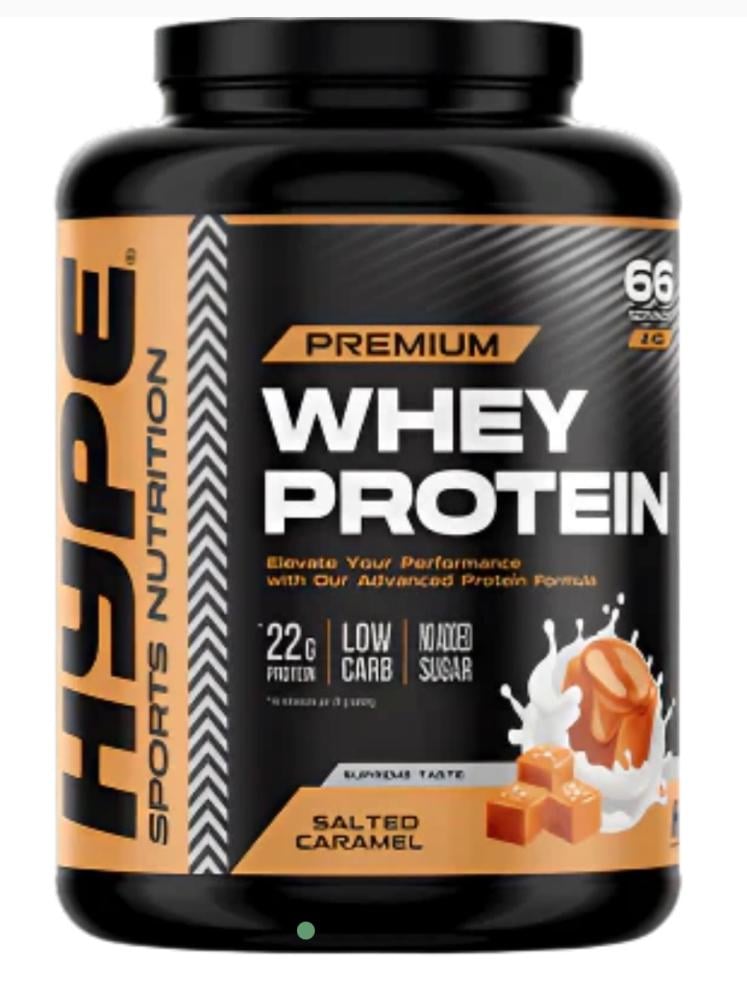 هايب واي شوكلت ميلك شيك و فانيليا ايسكريم و كراميل مملح  1 كيلو HYPE Whey 1KG