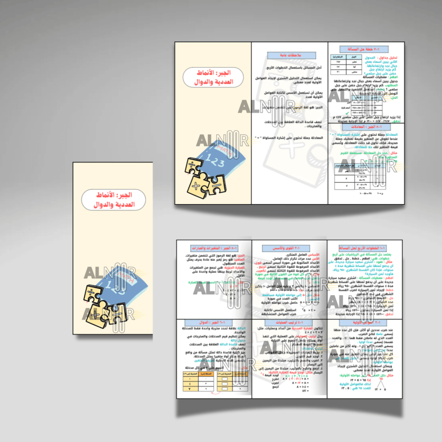 الجبر: الأنماط العددية والدوال
