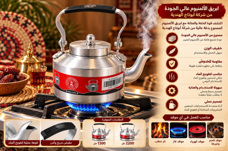 ابريق تفويح ابو تاج المنيوم