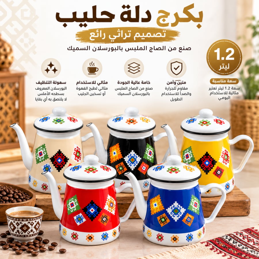 بكرج قهوه النقشة التراثية2