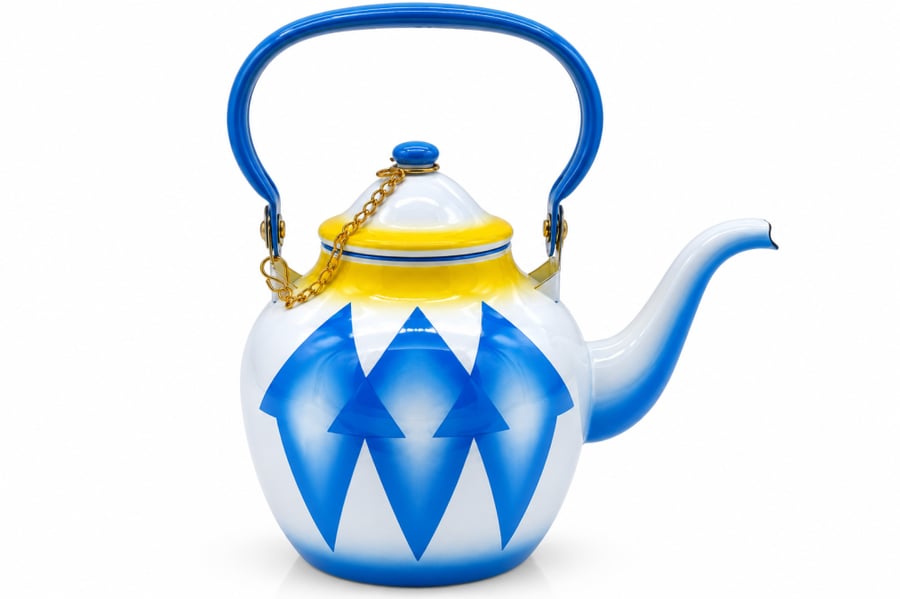 ابريق شاهي غضار دايموند ازرق