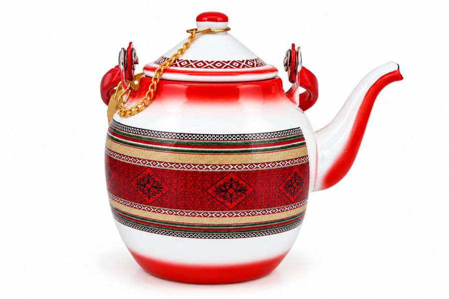 ابريق شاهي غضار سدو أحمر