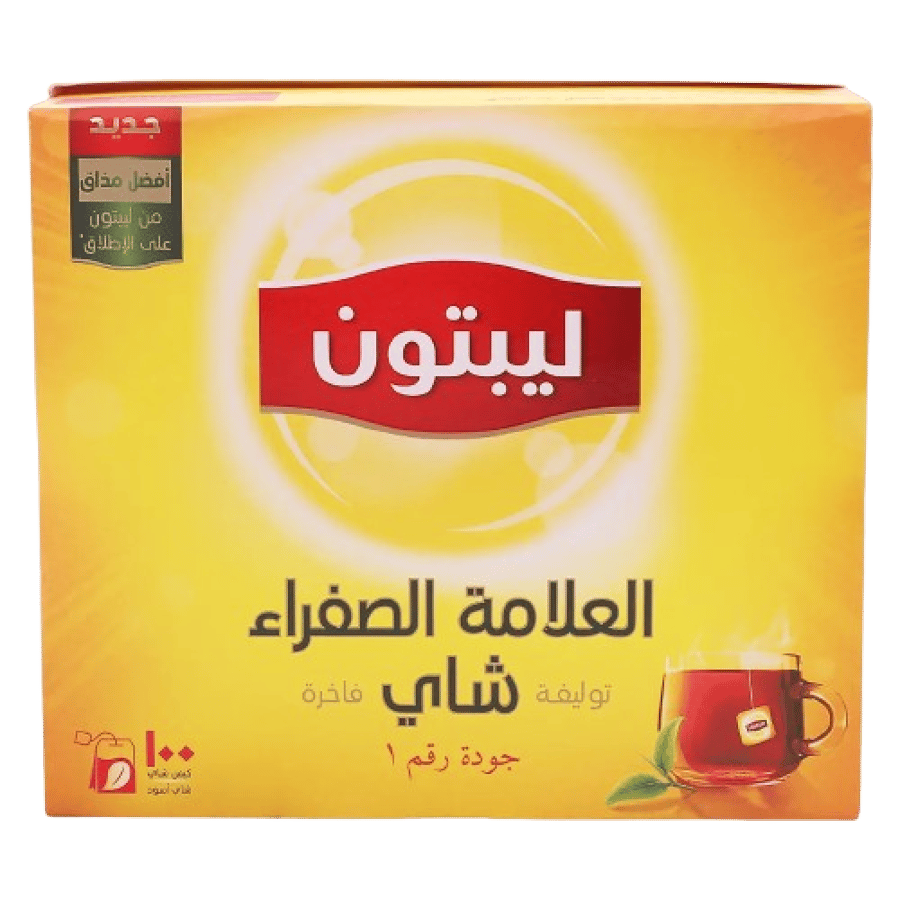 ليبتون شاي العلامة الصفراء علاقي 100 كيس 200 جرام