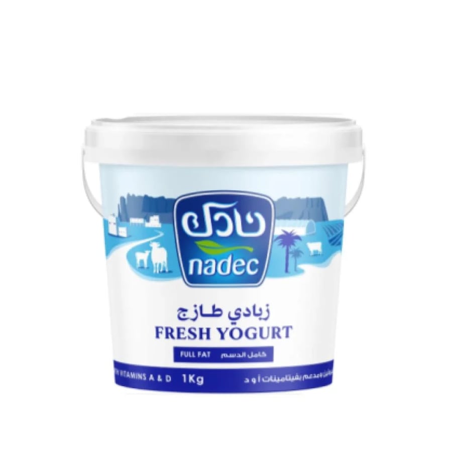نادك - زبادي طازج كامل الدسم 1 كجم