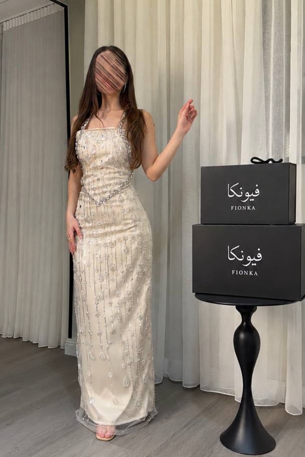فستان  نور نقشة ناعمة
