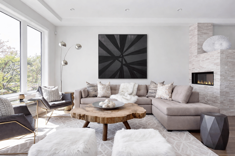 لوحة جدارية مودرن سوداء بتصميم هندسي