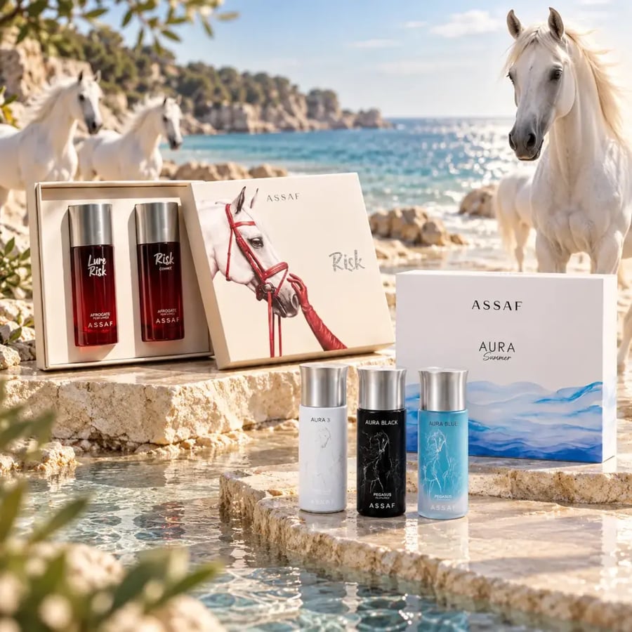 ثلاثة عطور أورا مع لور ريسك وريسك كوميت