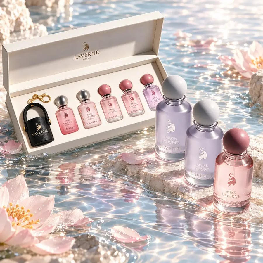 عطرا مسك شوقر ومسك باودر من لافيرن بحجم 100 مل لكل عطر