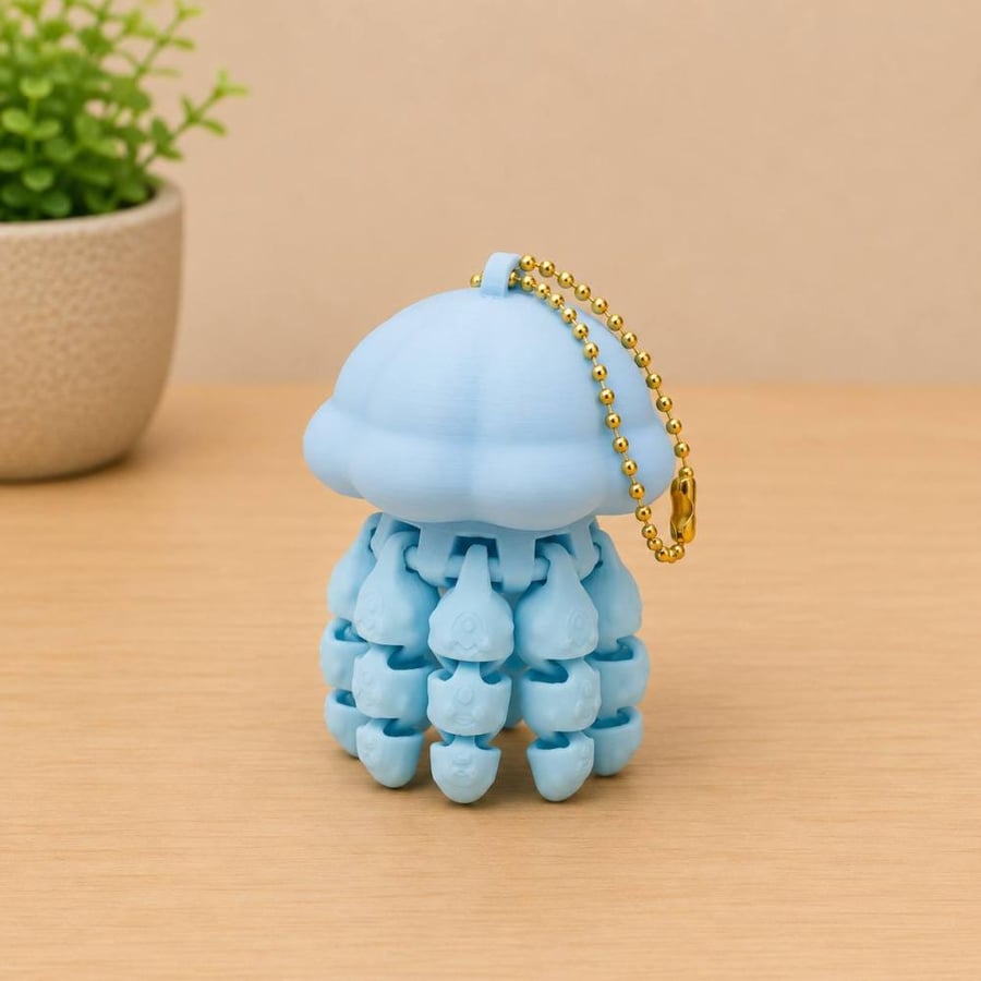 3D Printed Jellyfish keychain