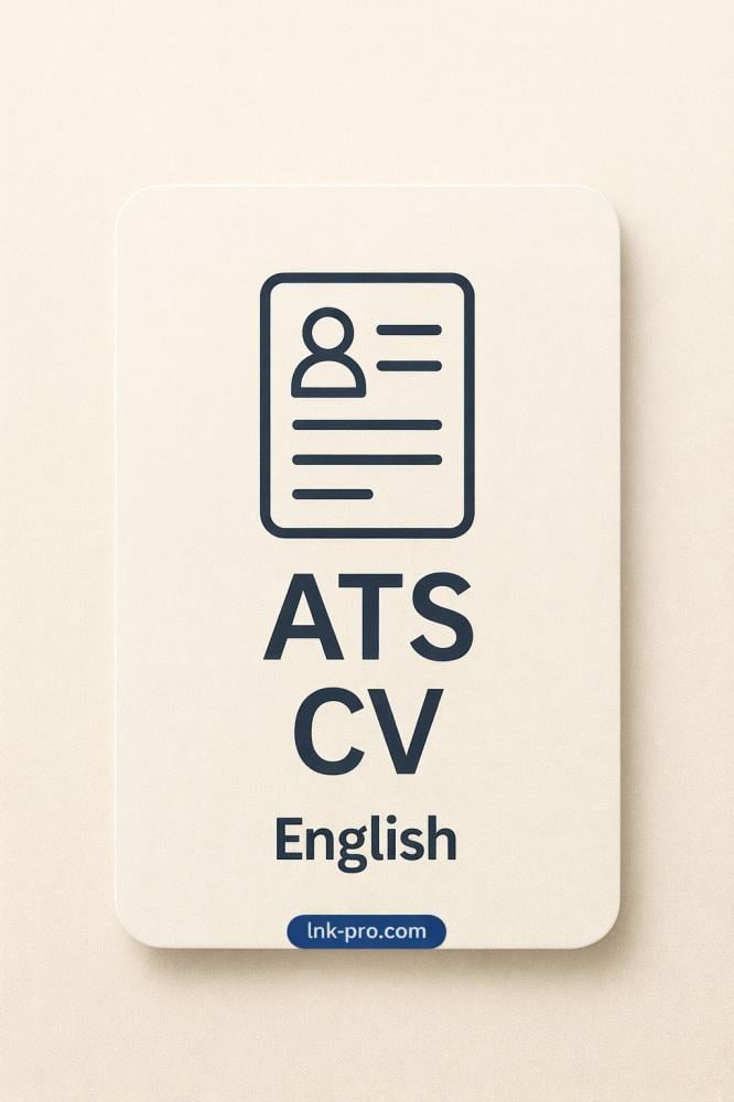 سيرة ذاتية جاهزة بنظام ATS- انجليزي