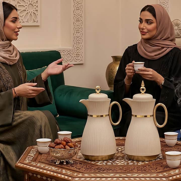 طقم ترامس قهوة وشاي ريبون لتقديم الضيافة