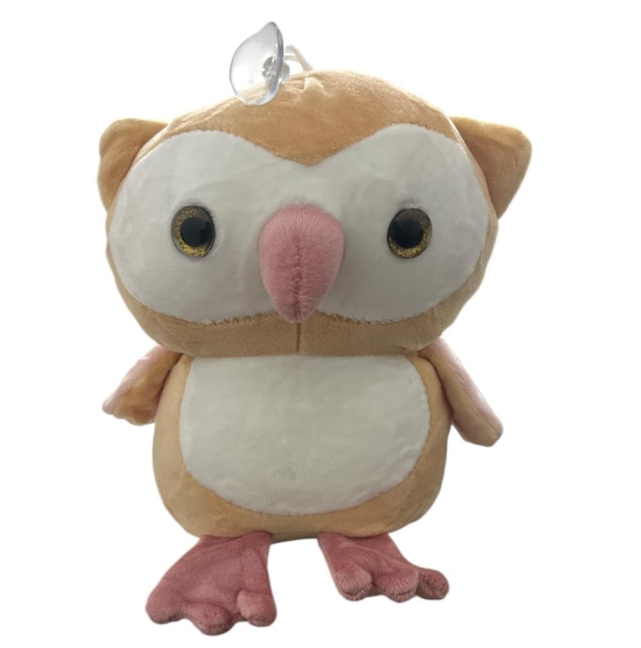 Small fabric owl doll – cute design with a hanging loop