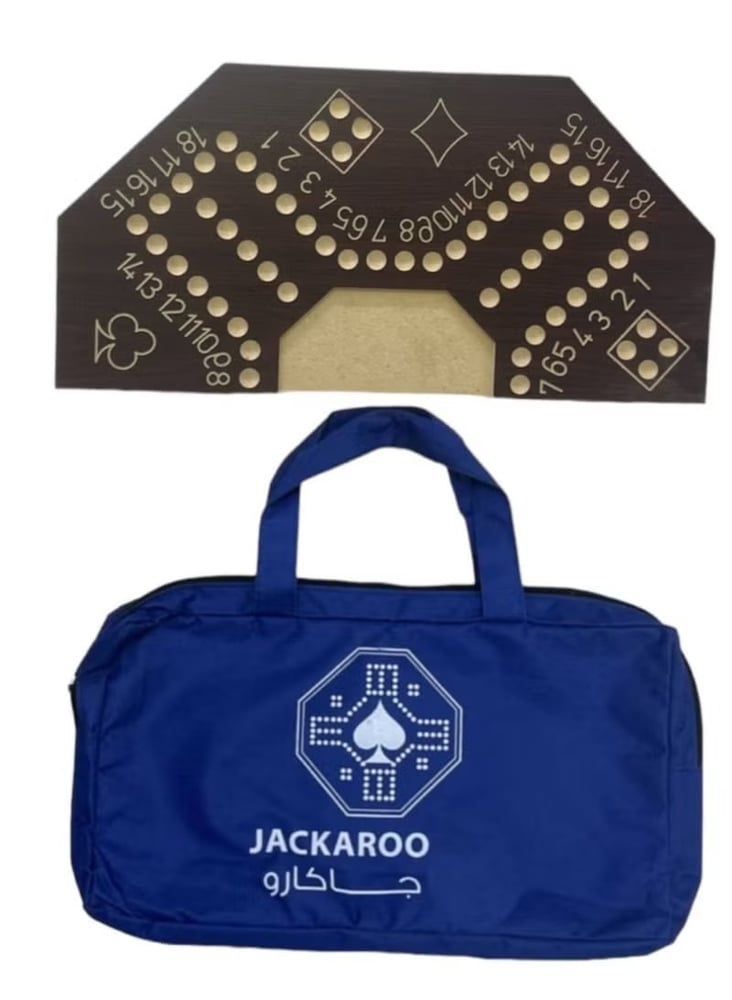 A strong wooden Jaccaro game for entertainment. The family game is one of the best board games that allows you to use cards with our unique instructions to enjoy teasing your opponents to make them lose and laugh out loud. With many unique ways to play, y
