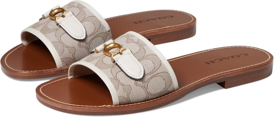 صندل Gucci GG هورسبيت – بيج وأبيض